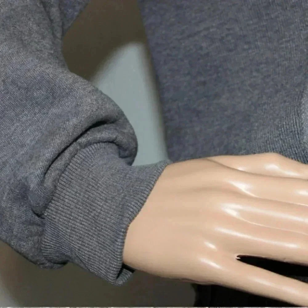 Stradivarius Grey Cropped Crewneck Sweater XS - Picture 4 of 7